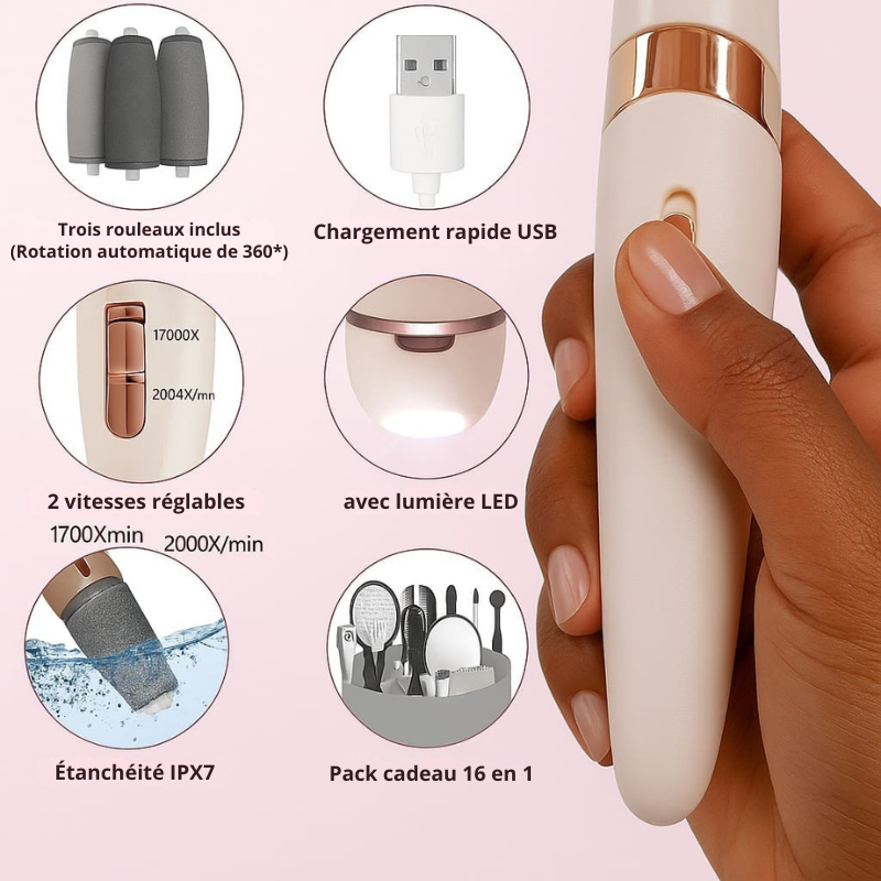 Râpe Électrique – Pieds Doux en 5 min