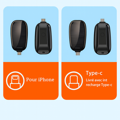 Power Bank Solaire 1200mAh